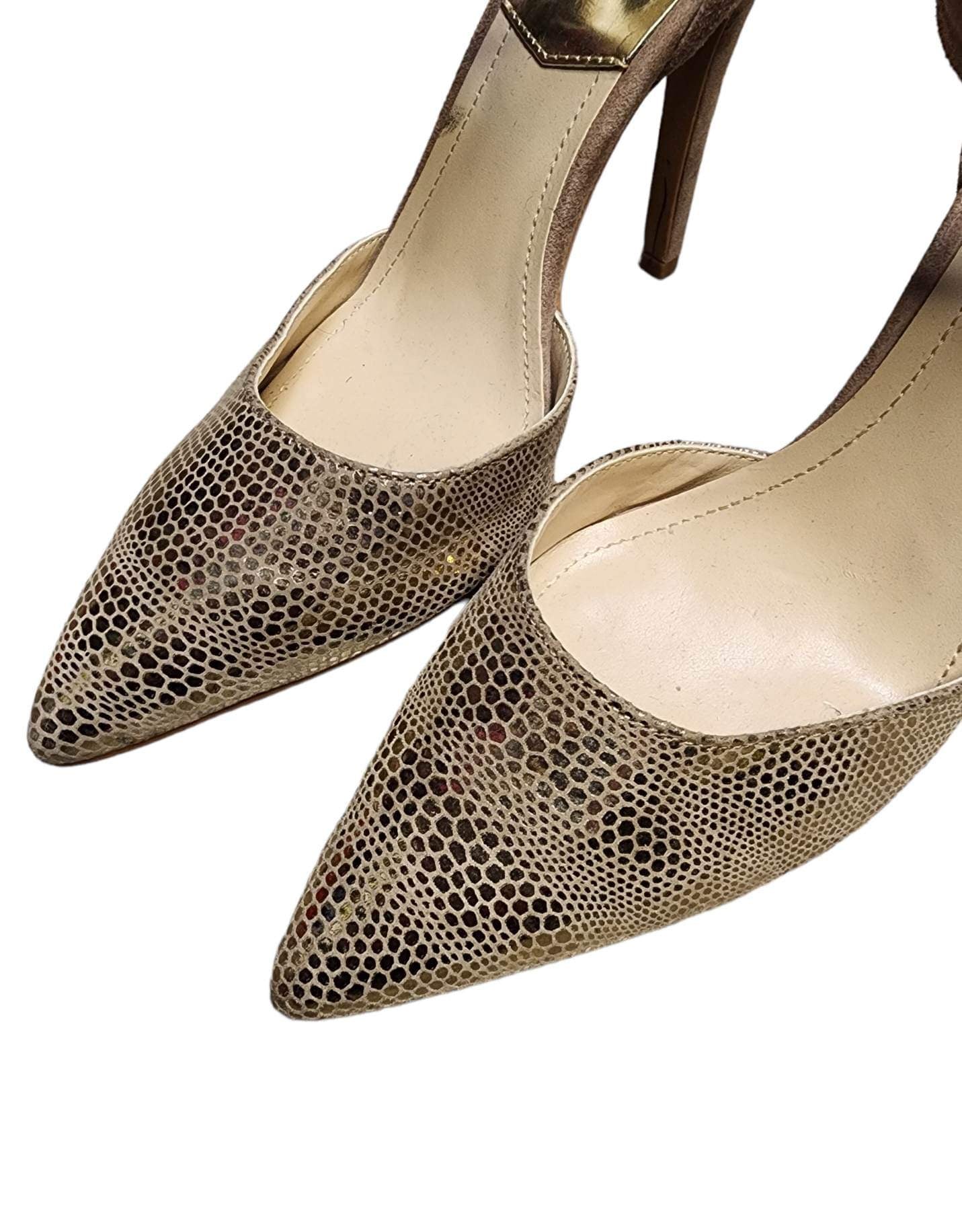 Vince Camuto Leather Snakeskin Embossed Ankle