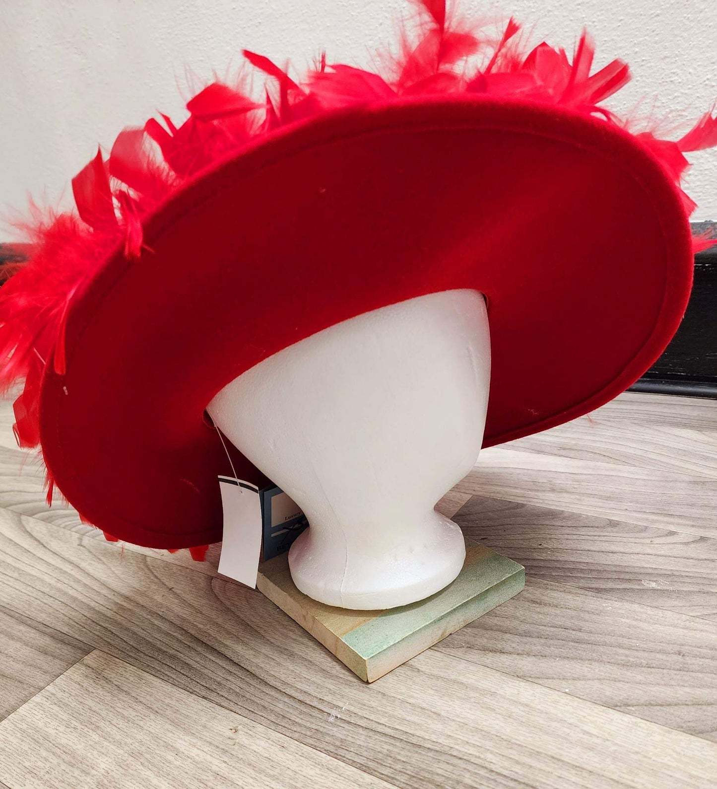 Red Feather "Church Style" Hat