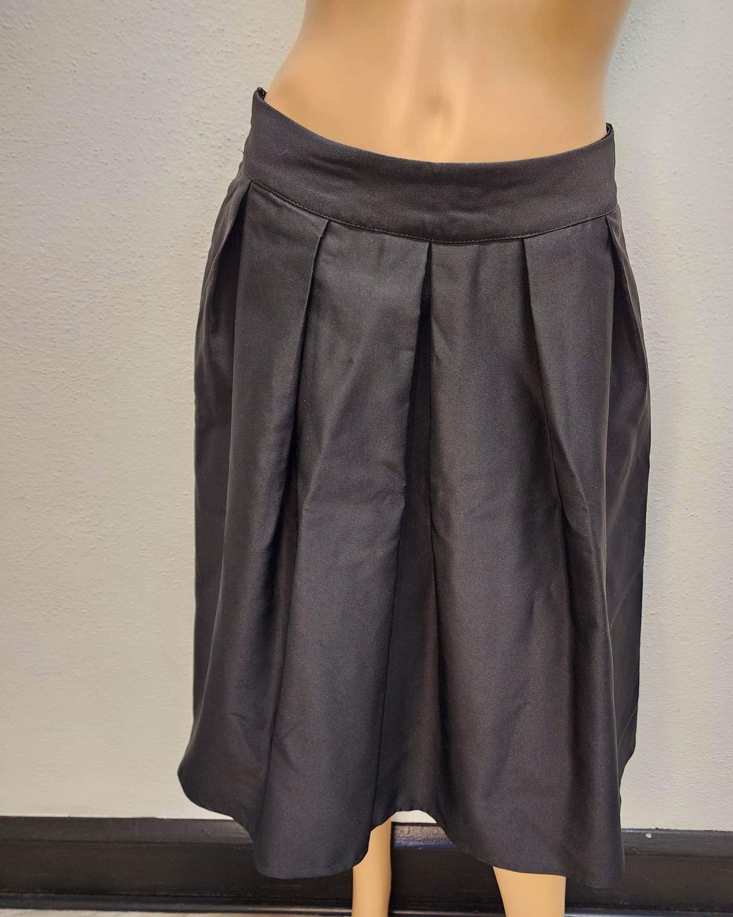 Black Pleated Skirt w/Pockets