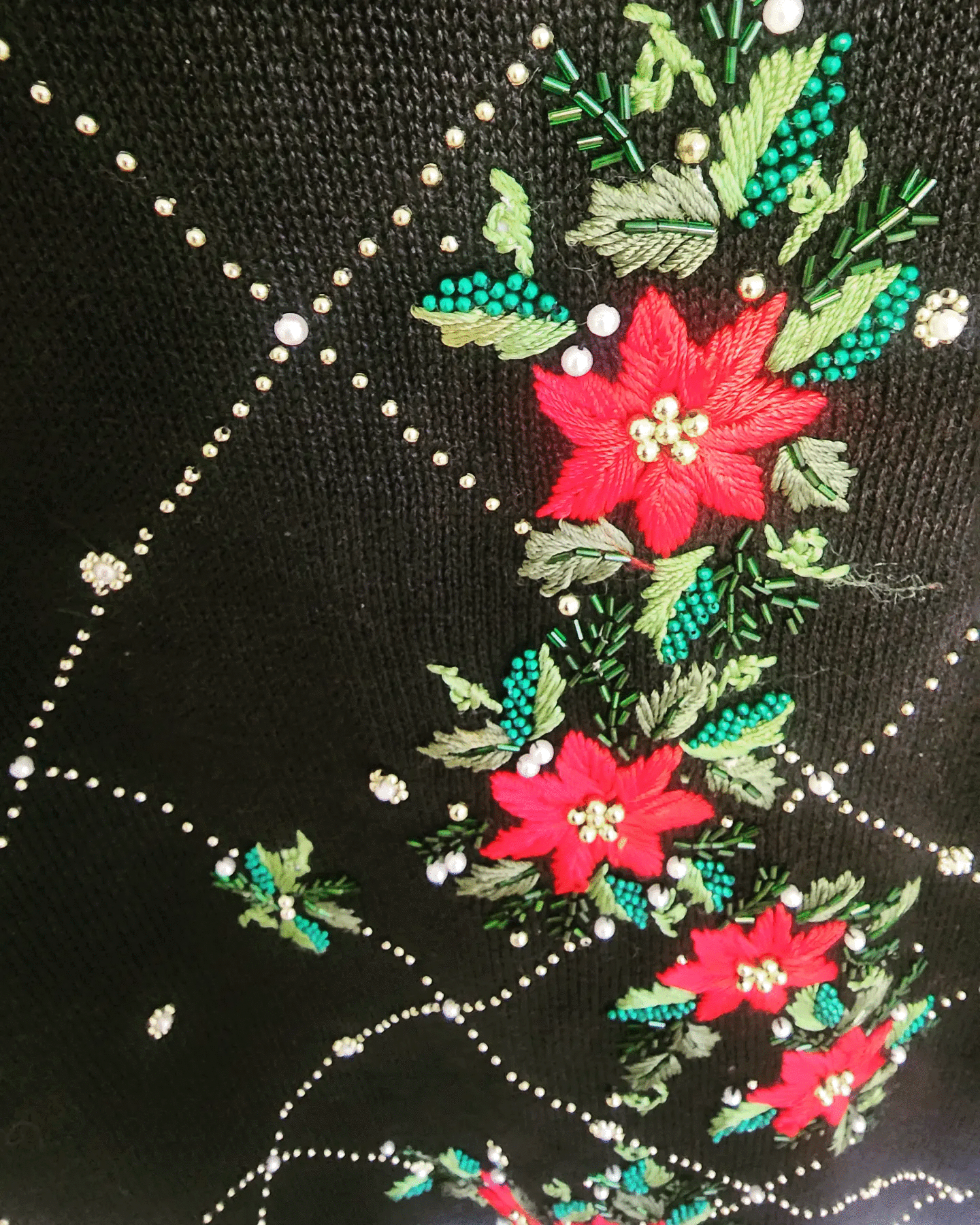 Black Vintage Holiday Sweater