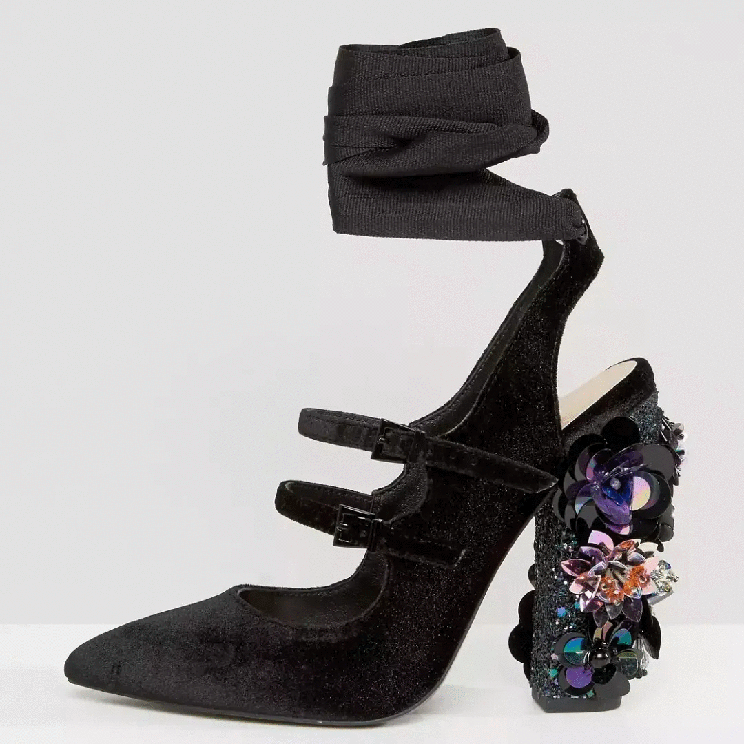 Flower Pointed Heel