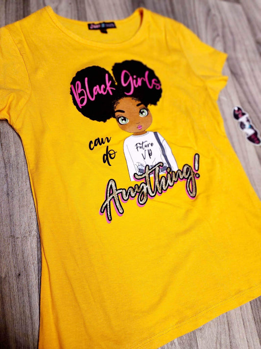 Canary Yellow 'Black Girl's' Tee