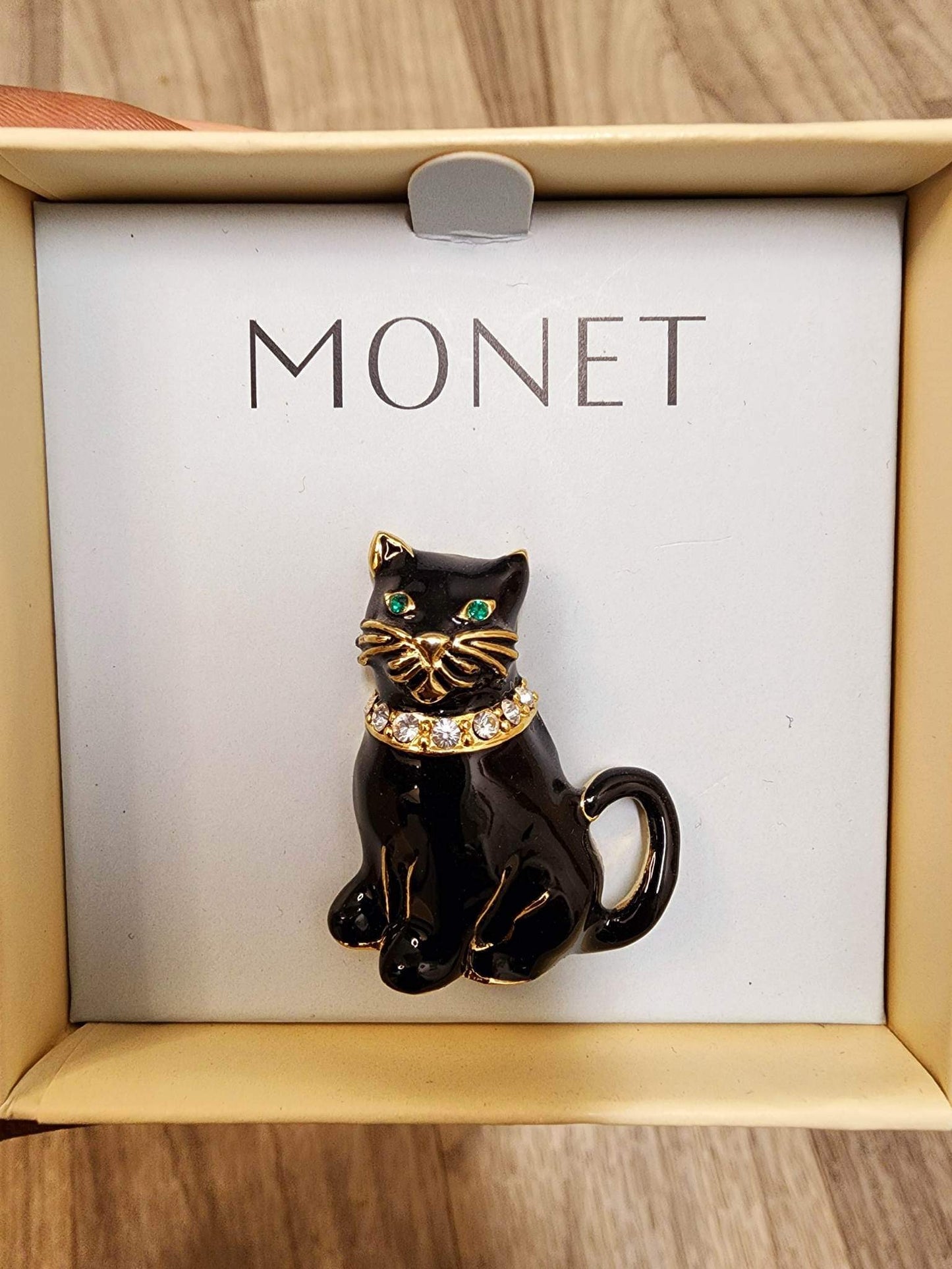 Black Cat Monet Brooch