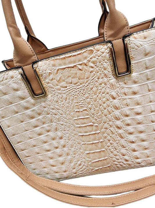 Croco Vegan Leather Handbag